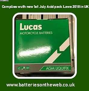 LYTX7B4 AGM Sealed Motor Bike battery