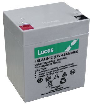 LSLA4.5-12 Lucas 12V 4.5AH VRLA AGM Sealed Lead Acid Battery