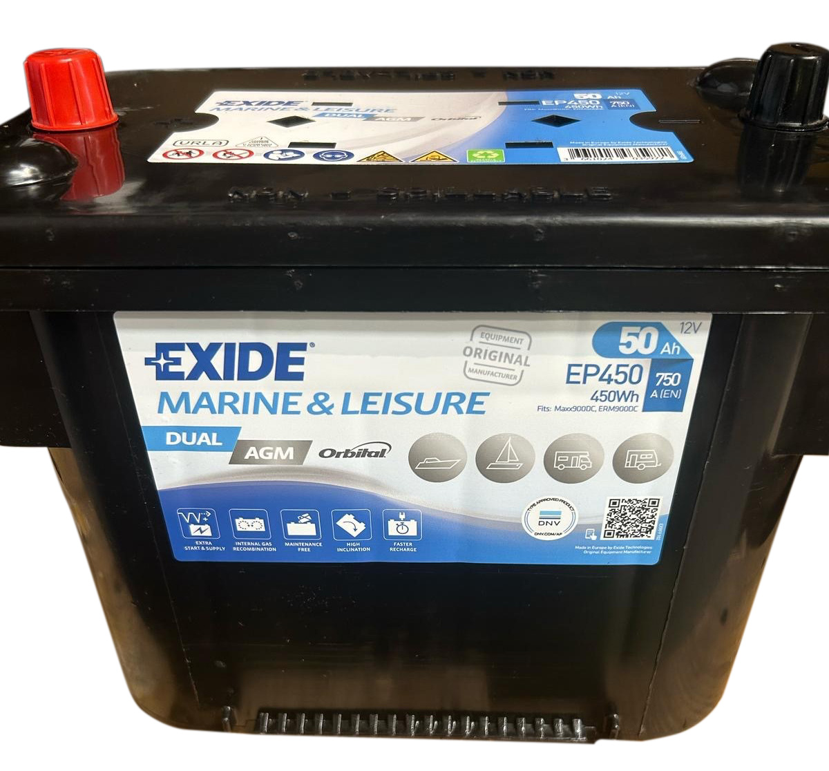 Exide EP450 Dual Chrysler Cruiser AGM Battery-FITS Chrysler Pt cruiser 2.2 Diesel 2005