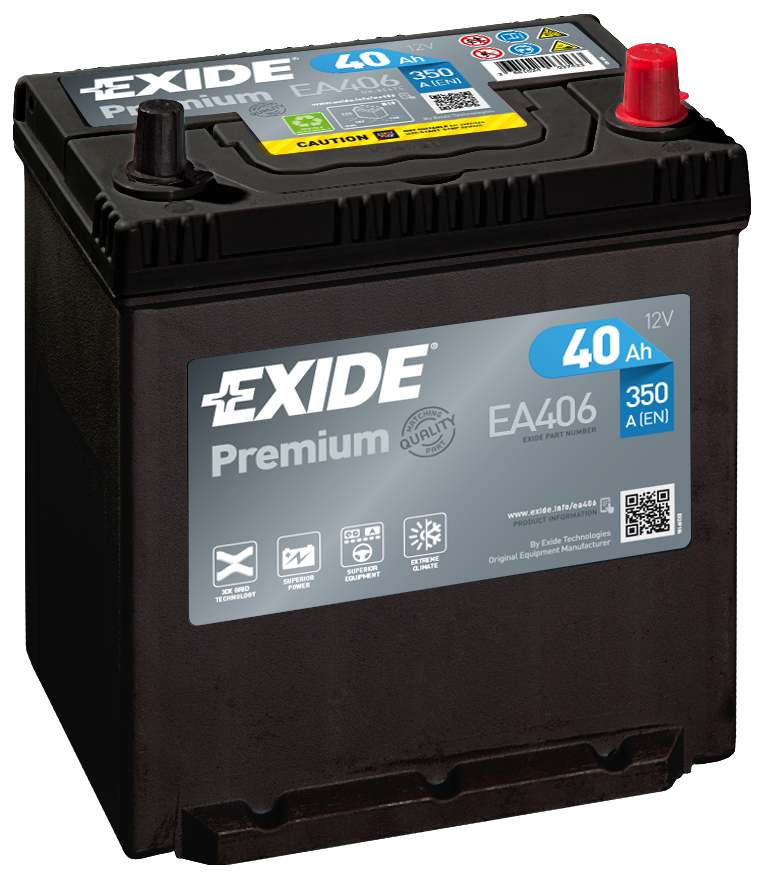 EA406 Exide Premium Car Battery W054TE 4 Years Warranty