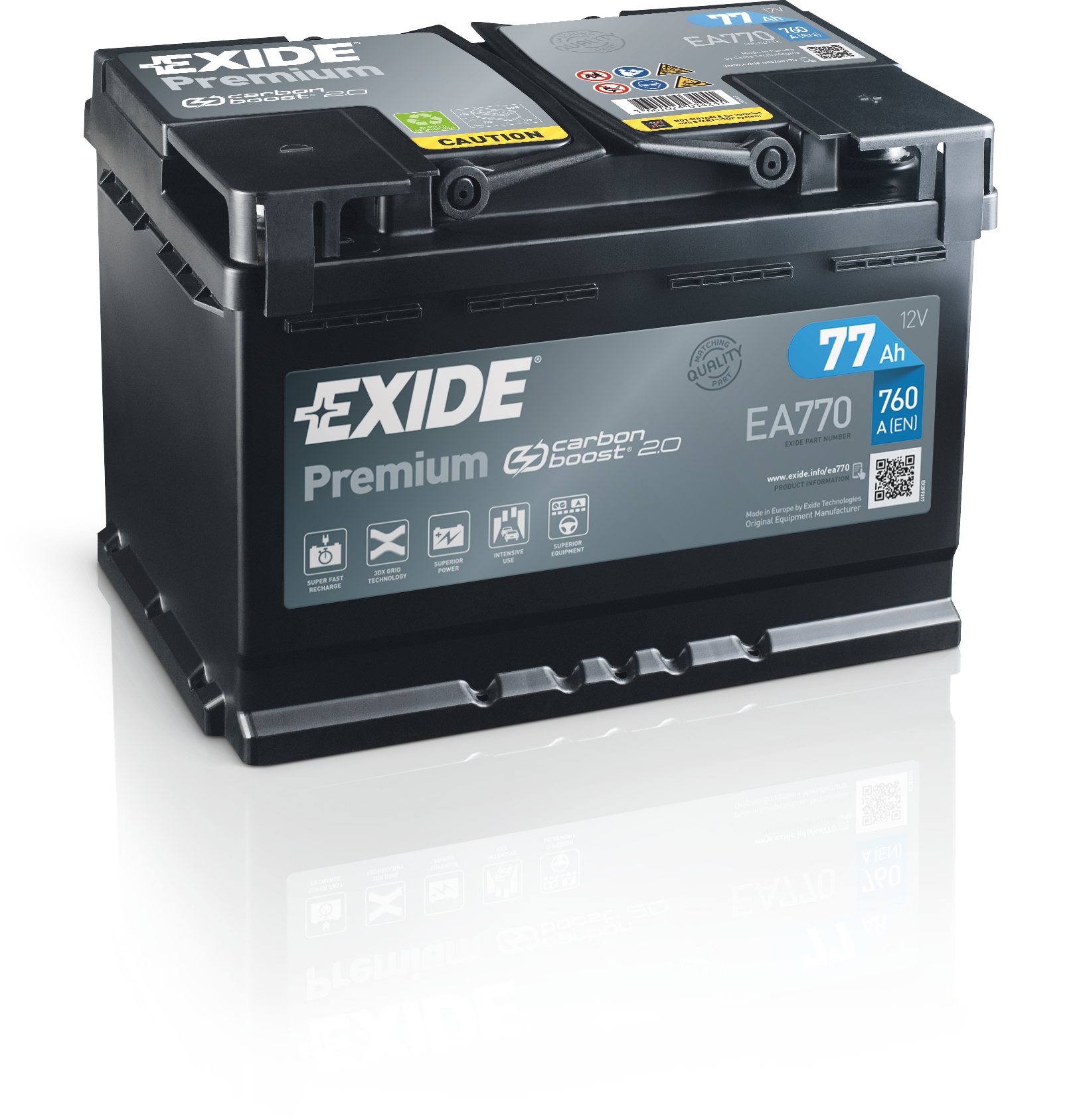 EA770 EXIDE Premium Car Battery 096 Type 4 Years Warranty
