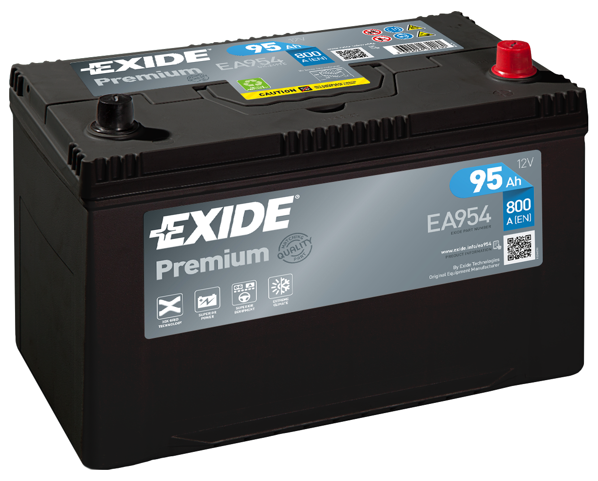 EA954 EXIDE Premium Car Battery 249H Type 4 Years Warranty