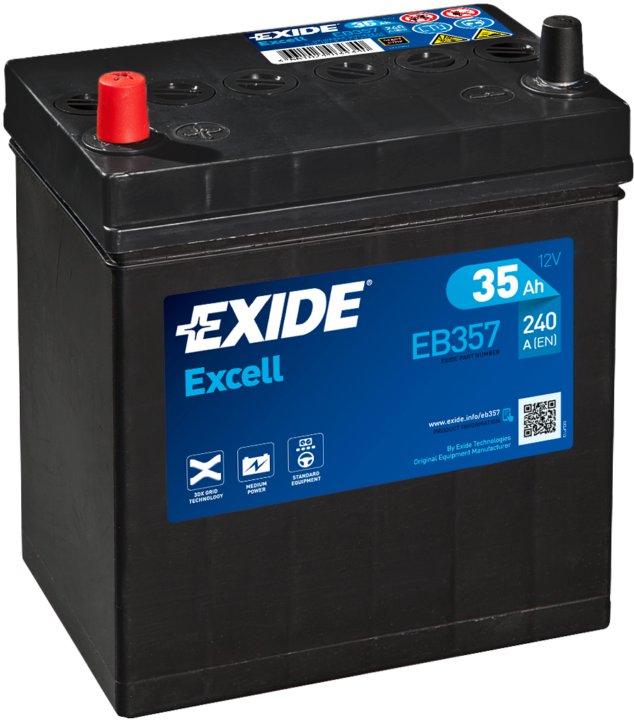 EB357 EXIDE Excell Car Battery 055 Type 3 Years Warranty