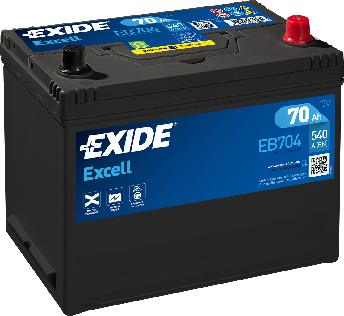 EB704 EXIDE Excell Car Battery 068 Type 3 Years Warranty