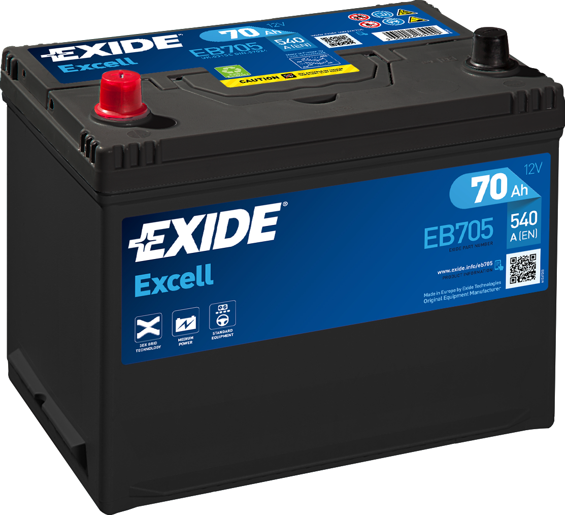 EB705 EXIDE Excell Car Battery 069 Type 3 Years Warranty