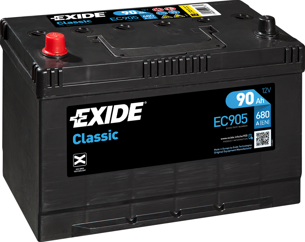 EC905 EXIDE Classic Car Battery 250H Type 2 Years Warranty